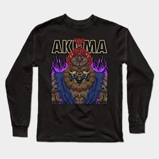 Street fighter gouki akuma mecha style Long Sleeve T-Shirt